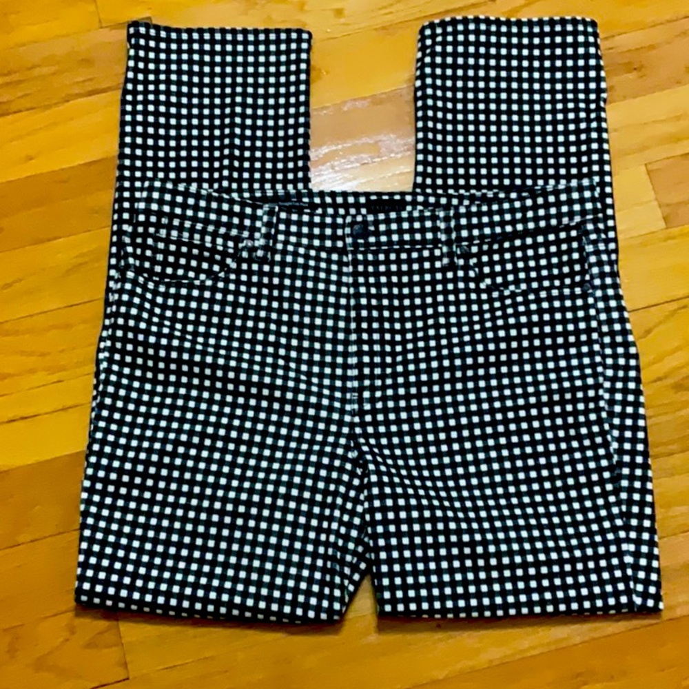 Talbots Straight Leg Black & White Corduroy Pants.Size 16